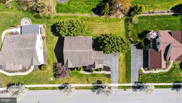 an outdoor space with furniture