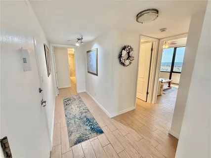 a bathroom with a shower and toilet