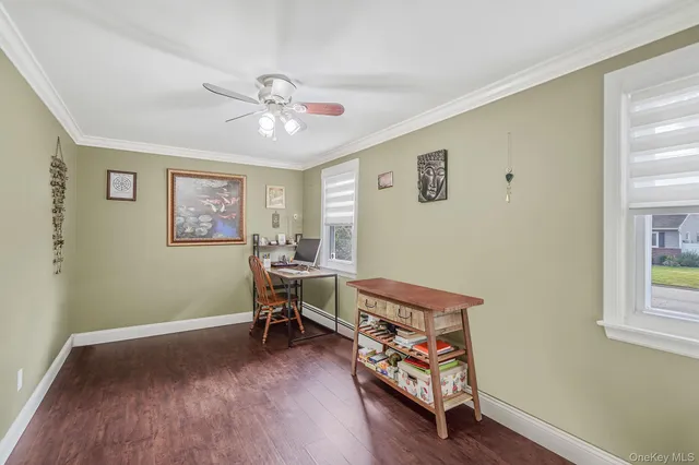 a room with furniture and a window