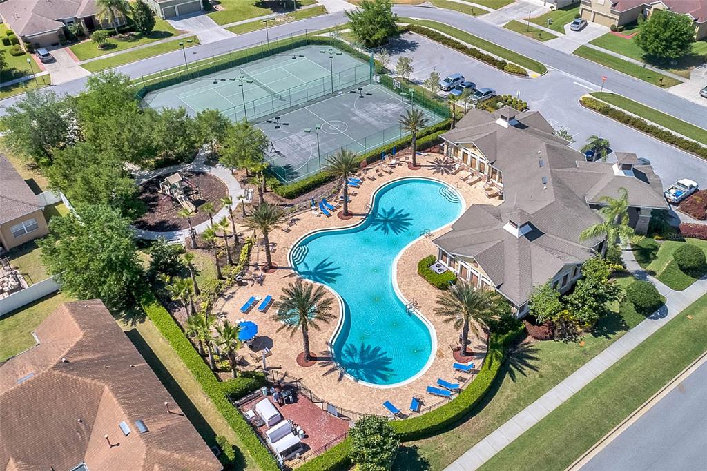 3643 Peaceful Valley Drive Clermont, FL 34711 - Photo 50 of 52 an aerial view of swimming pool patio and outdoor seating