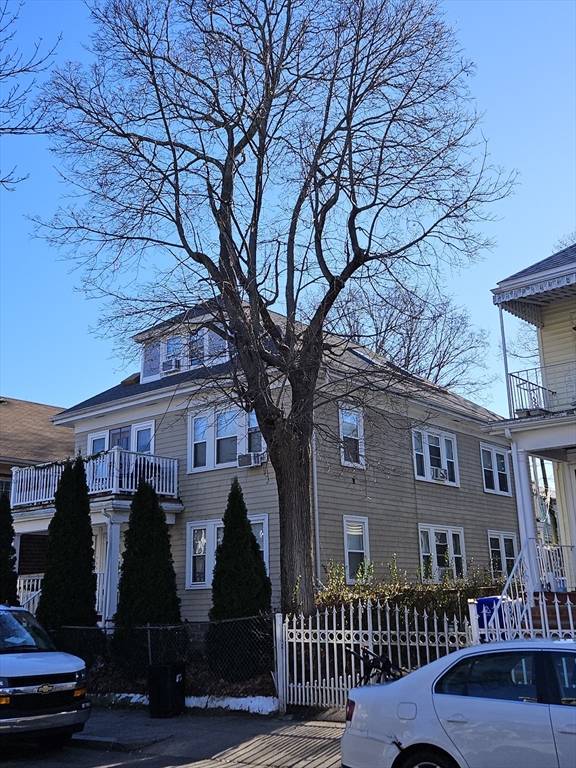a front view of a house