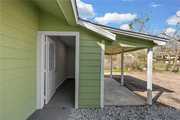 a view of a porch