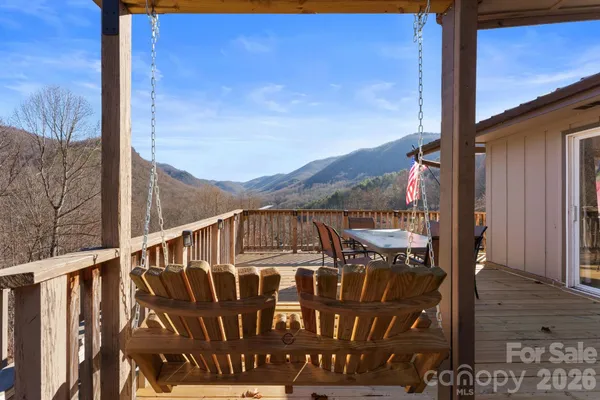 a view of a balcony with an outdoor space