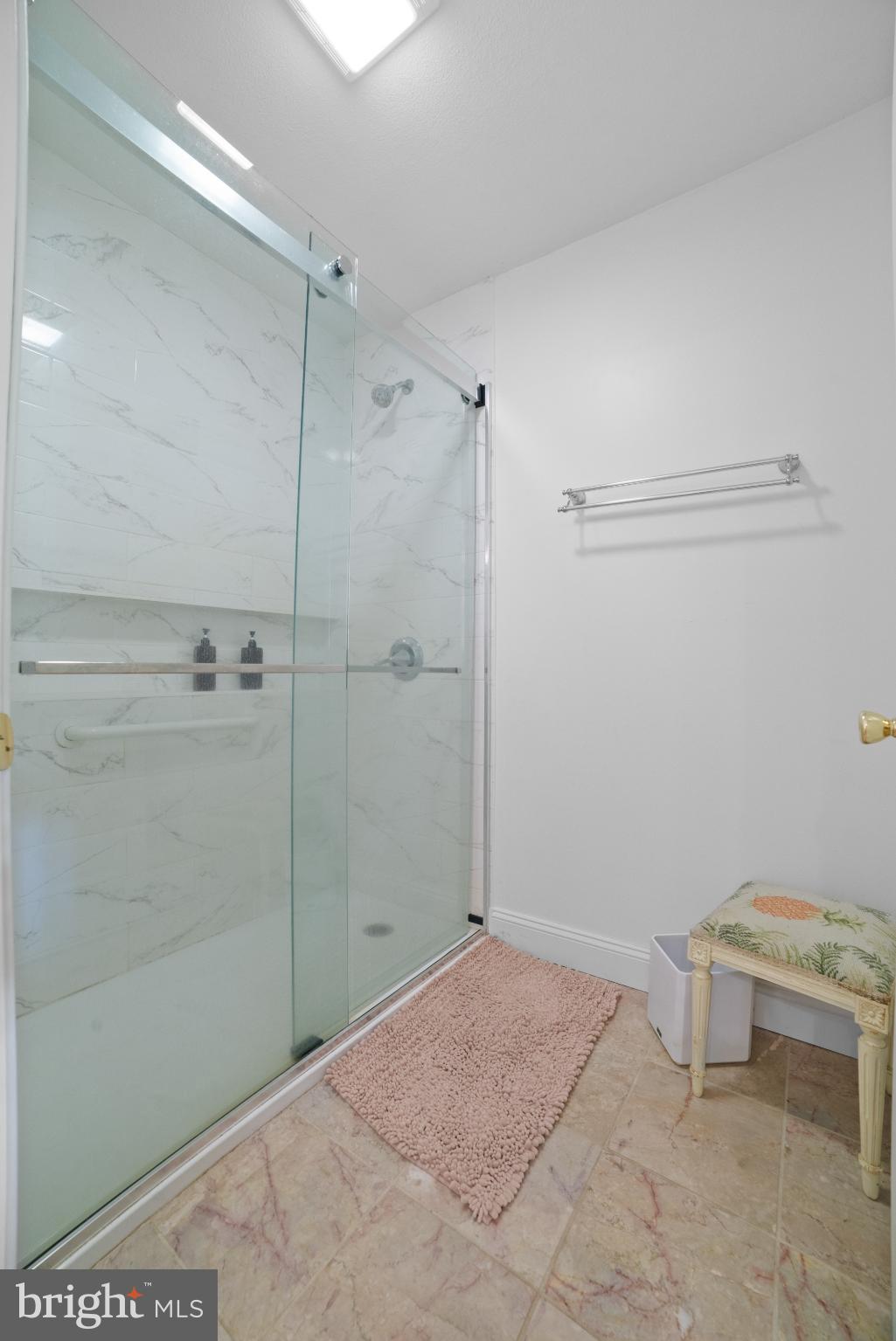 1318 Locust Grove Church Road Orange, VA 22960 - Photo 31 of 42 Sleek modern shower with elegant glass doors.