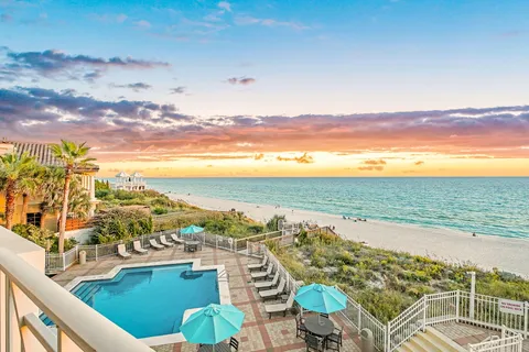 a view of a city from a terrace