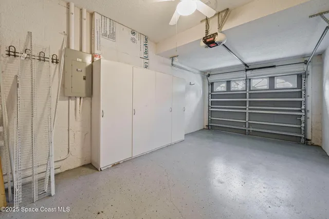 a view of room and garage