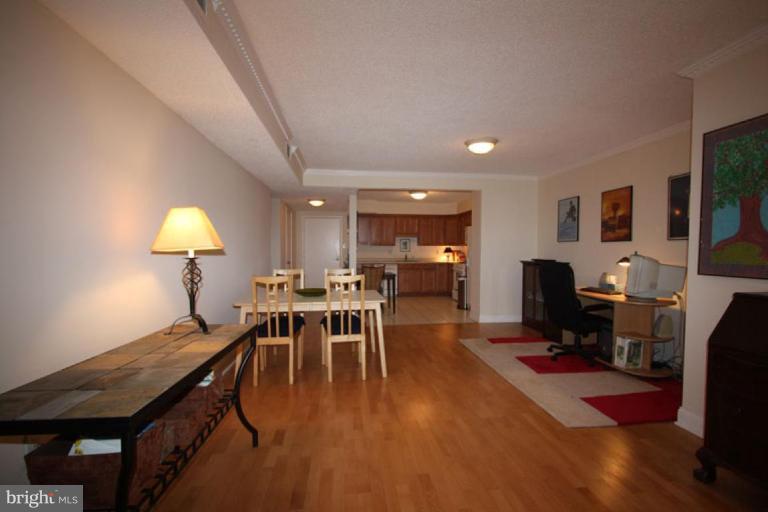 1045 31st Street Northwest, Unit 202 Washington, DC 20007 - Photo 18 of 21 a living room with furniture a fireplace and a flat screen tv