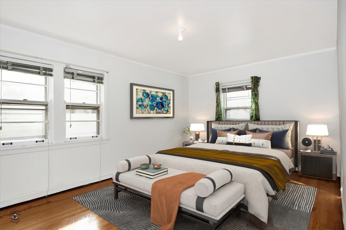 9527 South Damen Avenue Chicago, IL 60643 - Photo 15 of 30 a bedroom with a bed and wooden floor