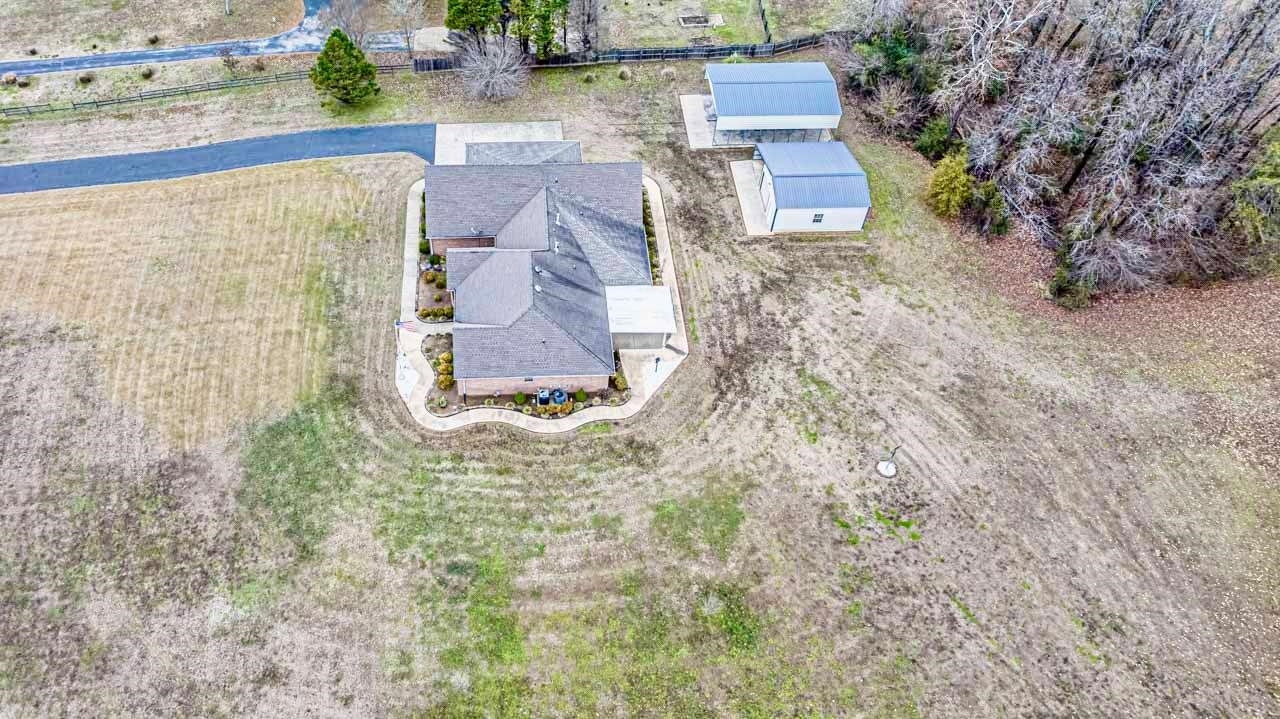 View from above of property