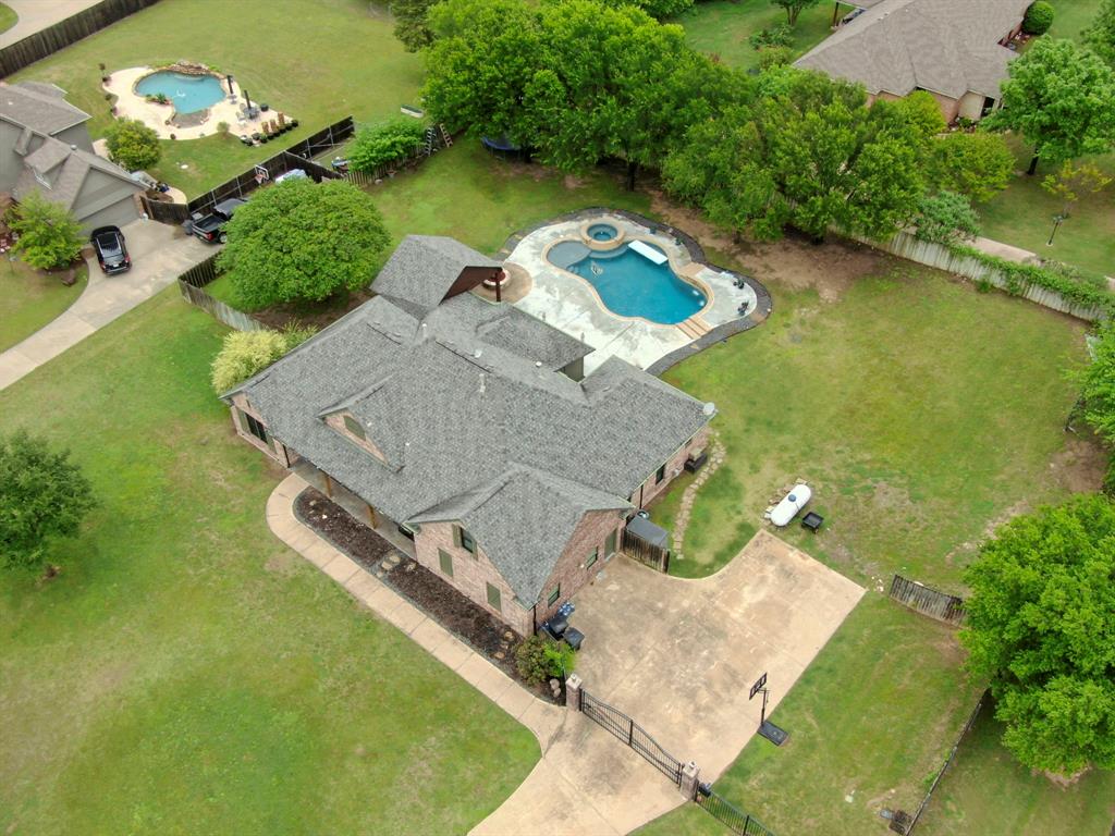 3052 Keri Lane Midlothian, TX 76065 - Photo 38 of 40 an aerial view of a house with a yard basket ball court and outdoor seating
