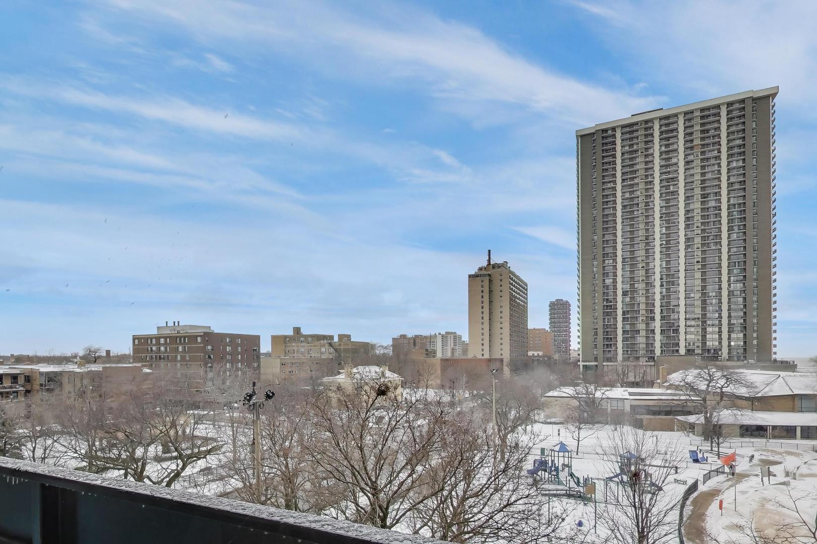5901 North Sheridan Road, Unit 6K Chicago, IL 60660 - Photo 14 of 39 a view of a city with tall buildings