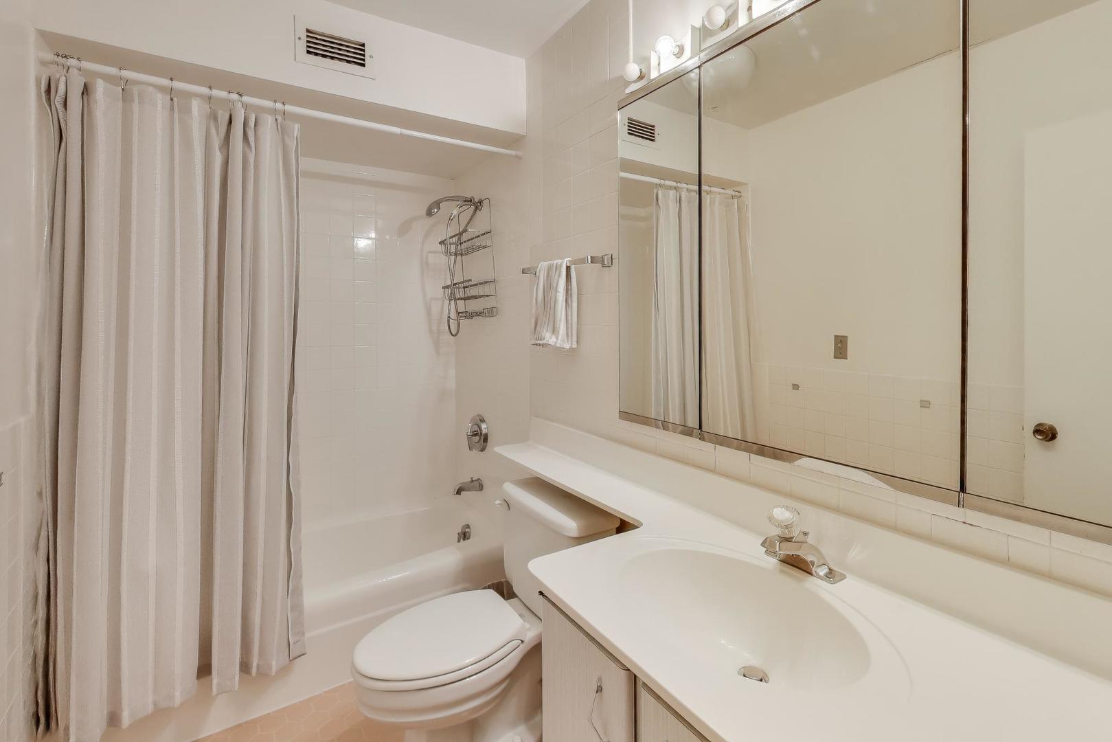 5901 North Sheridan Road, Unit 6K Chicago, IL 60660 - Photo 25 of 39 a bathroom with a sink a toilet and shower