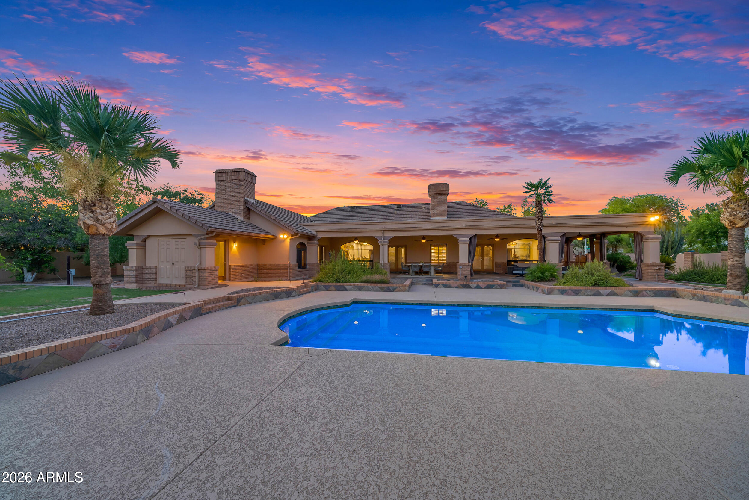 1455 East Colt Road Tempe, AZ 85284 - Photo 69 of 71 Twilight Back Yard
