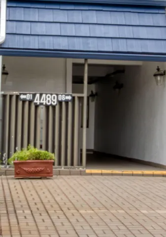 a view of wooden door