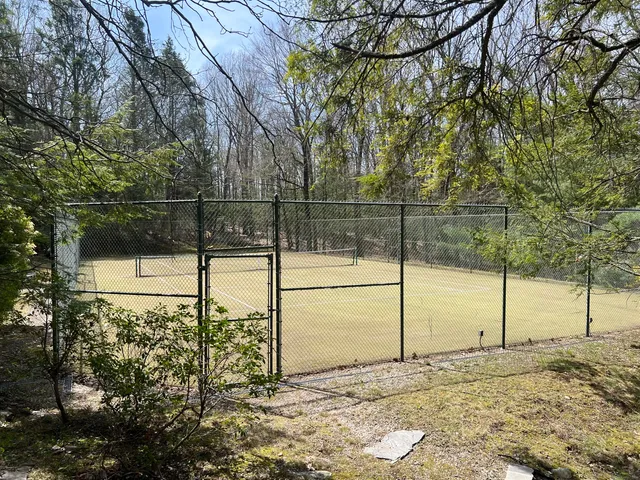 a view of a backyard