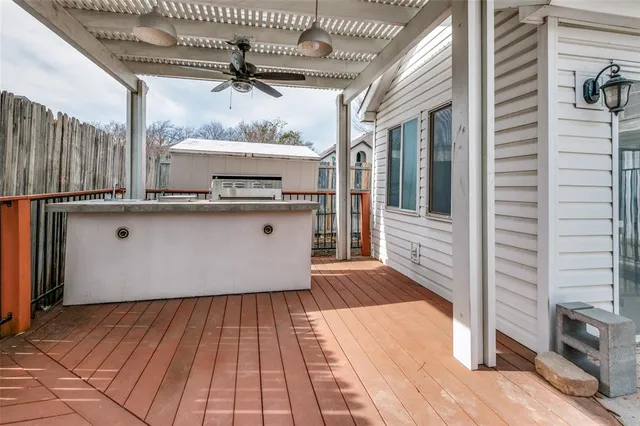 a view of a balcony with an outdoor space