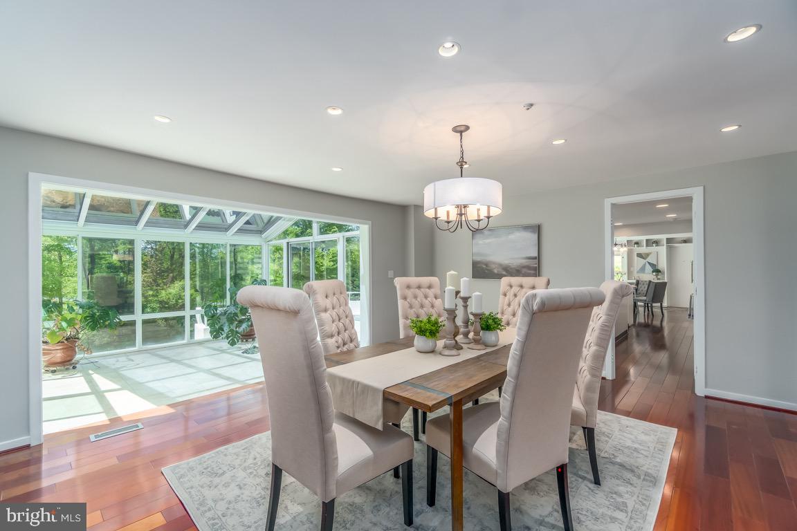 11208 Tara Road Potomac, MD 20854 - Photo 19 of 53 Gracious Formal Dining and attached sunroom