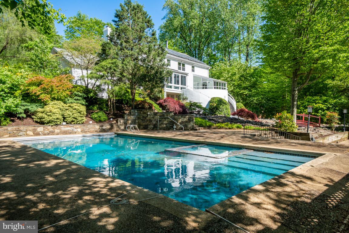 Heated pool and Hot Tub with a retractable cover
