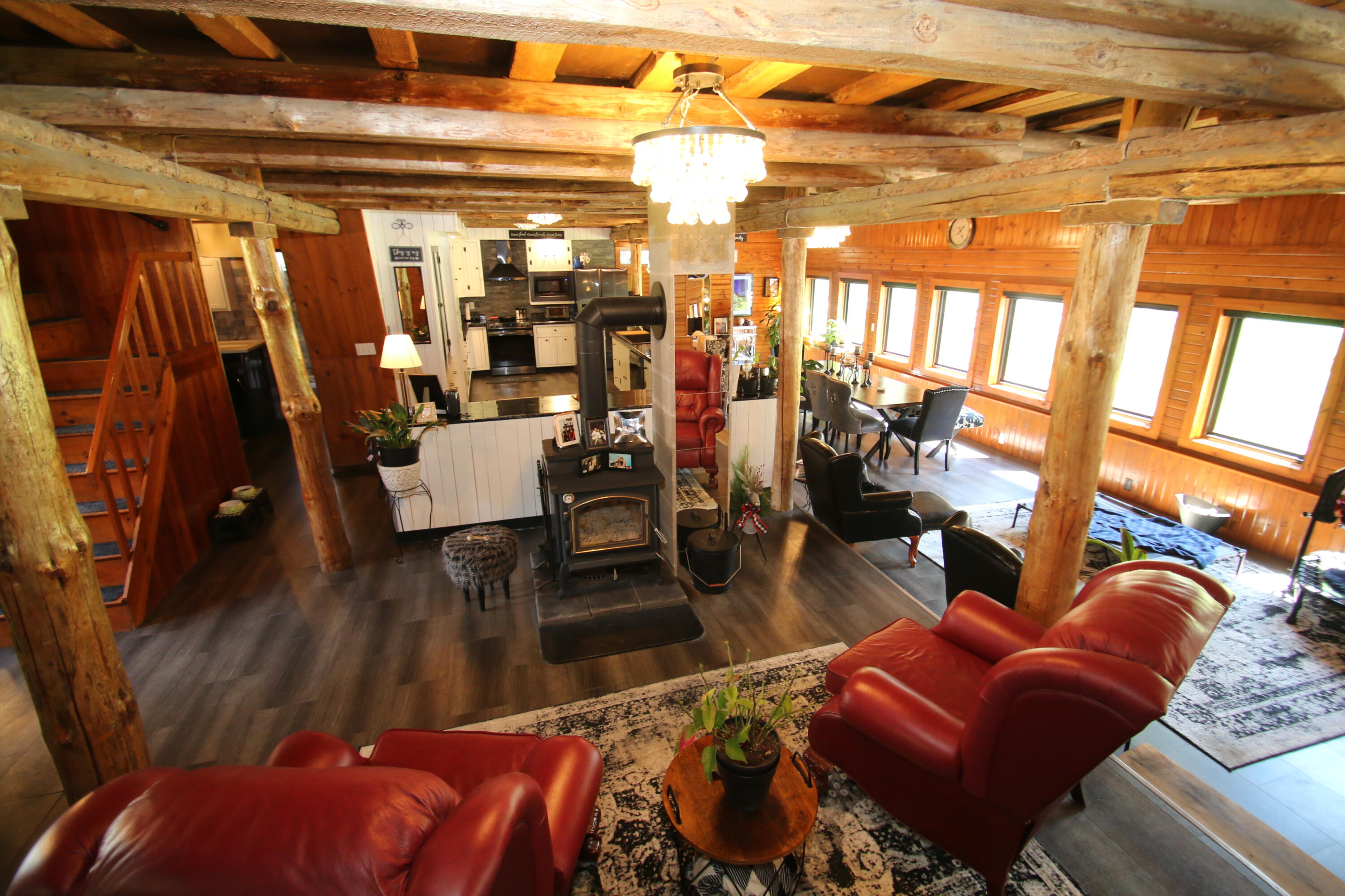 W1353 Pit Road Forest, WI 53057 - Photo 11 of 33 Fireplace Sitting Area