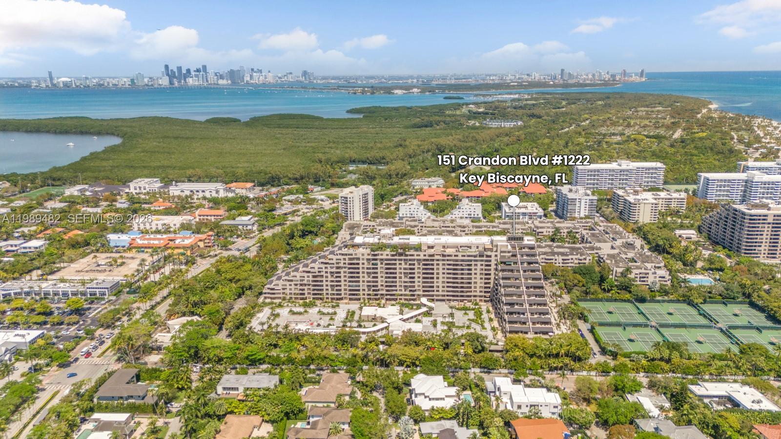 151 Crandon Boulevard, Unit 1222 Key Biscayne, FL 33149 - Photo 29 of 31 a view of a city with an ocean view