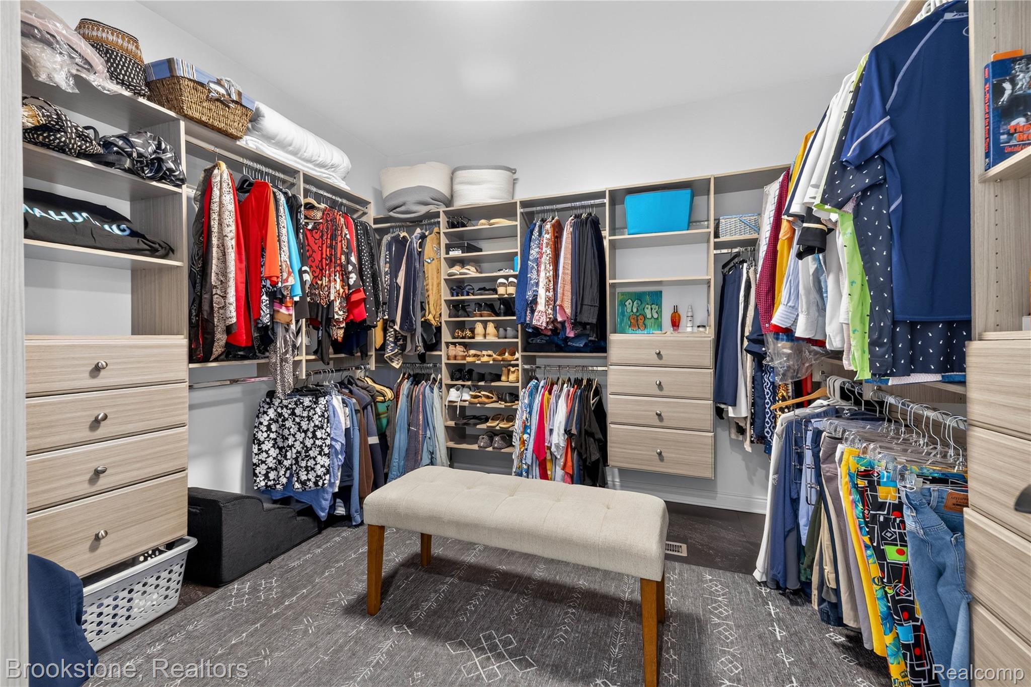 2167 Sanctuary Court Rochester, MI 48309 - Photo 18 of 68 Custom closet system featuring multiple hanging rods, integrated shelving, and built-in drawers