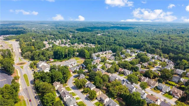 an aerial view of multiple house