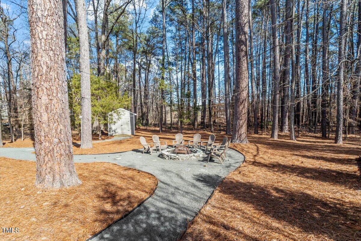 134 Landsbury Drive Durham, NC 27707 - Photo 42 of 44 a view of a backyard of the house