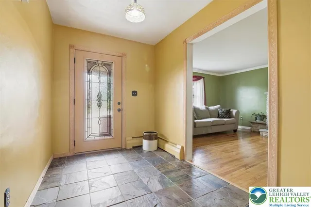 a view of a bedroom and a bathroom