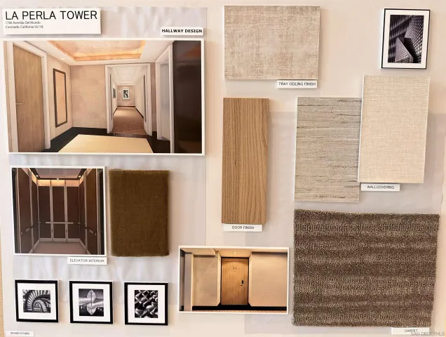 a view of a patio with wooden floor