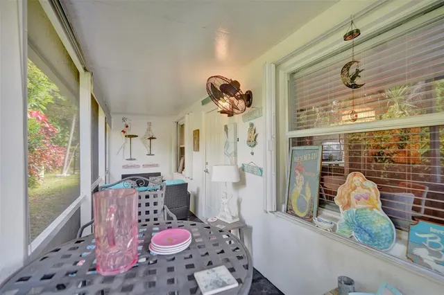 a view of a living room with furniture