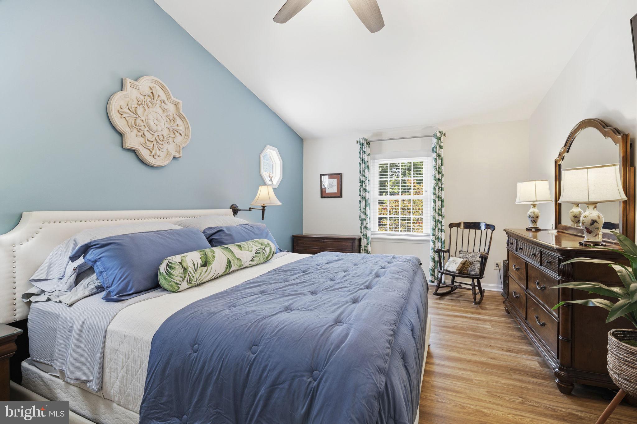 502 North Shamrock Road Bel Air, MD 21014 - Photo 18 of 46 Primary bedroom w/vaulted ceiling & ceiling fan