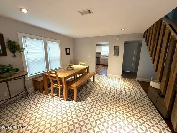 a room with furniture