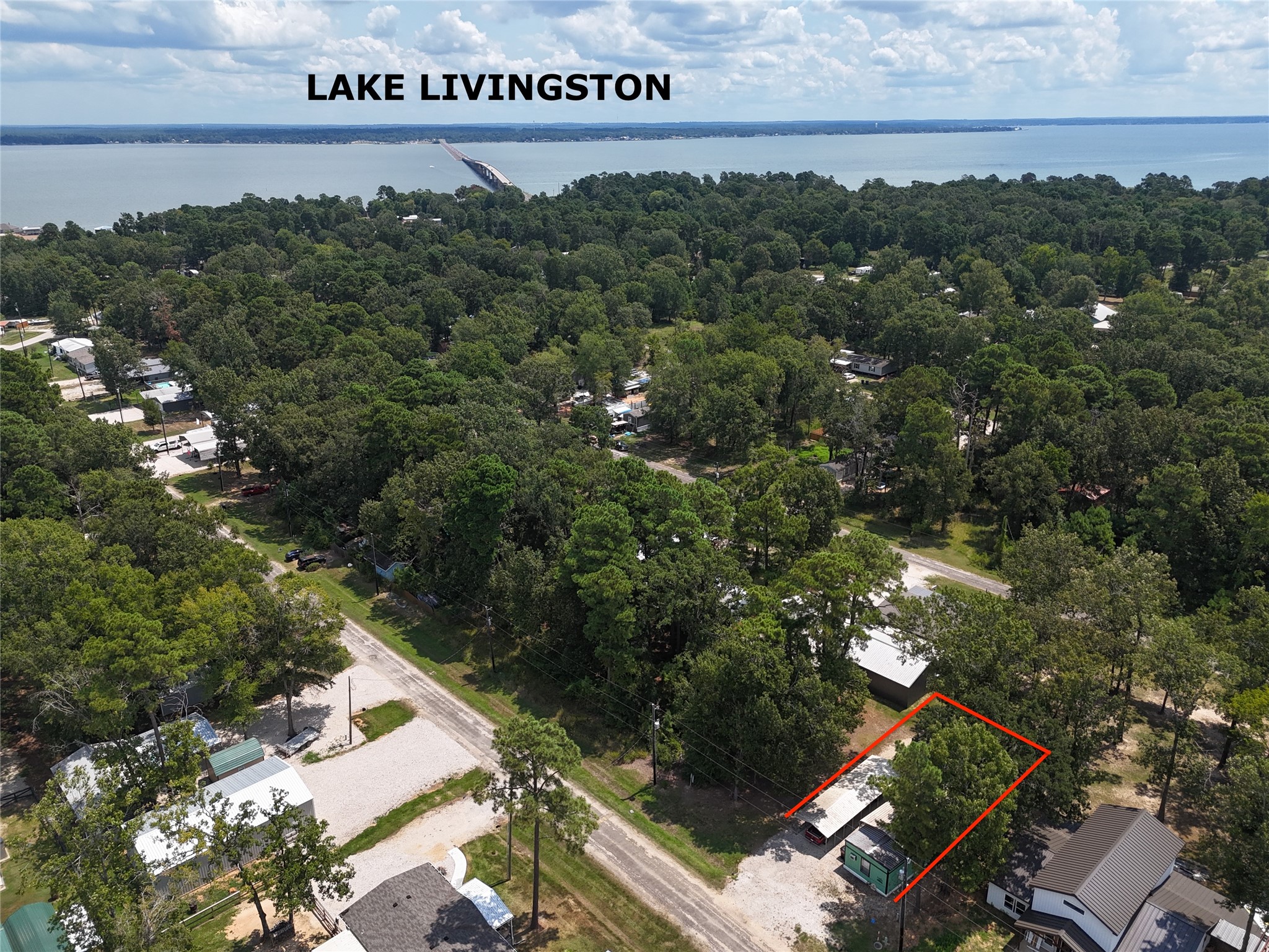 191 Trinidad Lane Point Blank, TX 77364 - Photo 1 of 29 AERIAL VIEW. MINUTES FROM LAKE LIVINGSTON