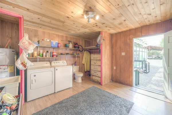 a room with storage and utility