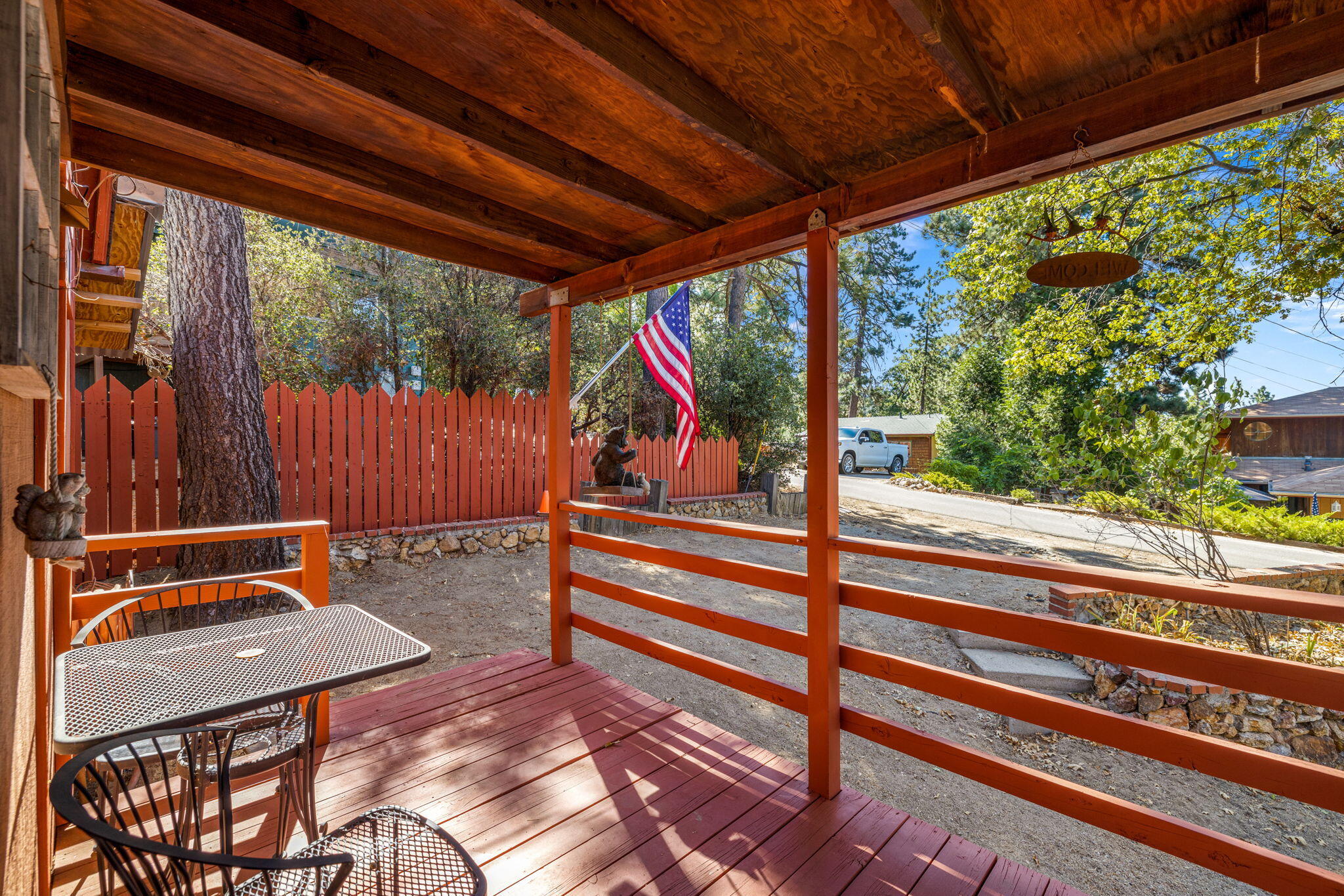 54370 Valley-View Idyllwild, CA 92549 - Photo 24 of 35 a view of sitting area with furniture and wooden deck