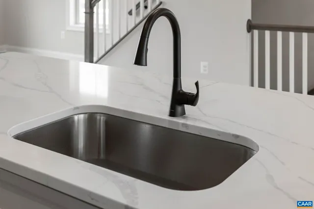 a close view of sink