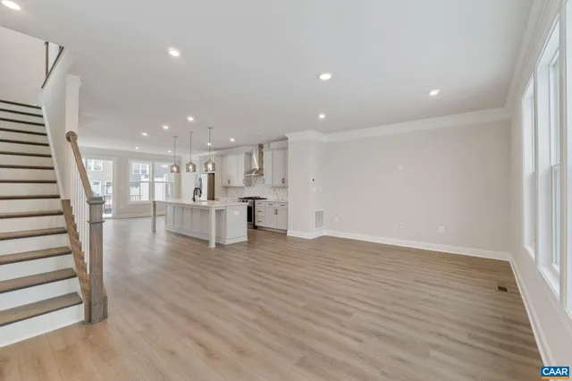 a view of hallway with stairs
