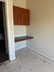 a bathroom with a bath tub