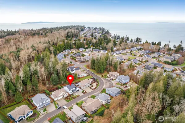 an aerial view of multiple house