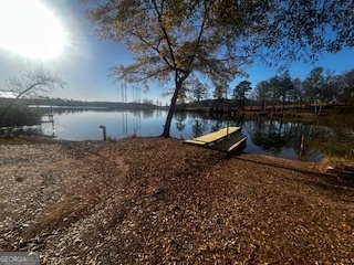 233 Begonia Road Sparta, GA 31087 - Photo 23 of 27 a wooden bench sitting next to a lake