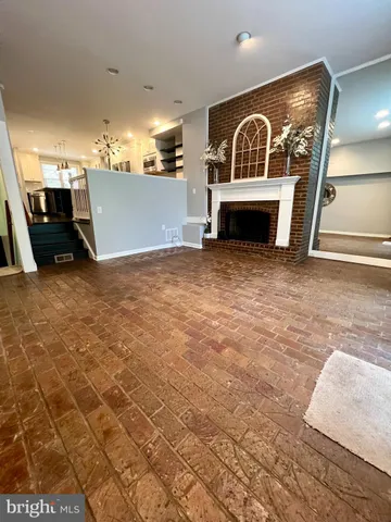 a view of a livingroom with a fireplace