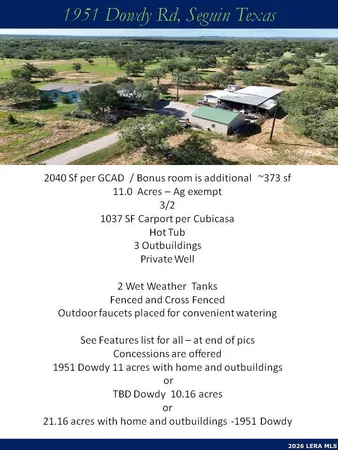 $580,000 | 11-acres Dowdy, Seguin, TX 78155