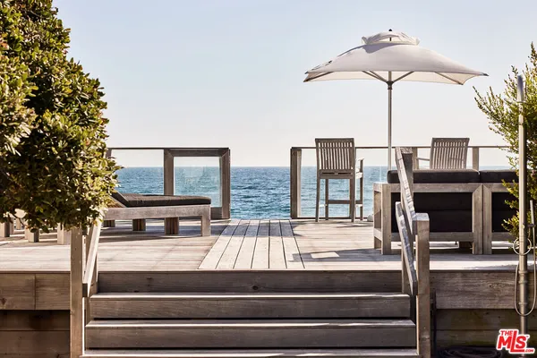 a view of outdoor space with seating area