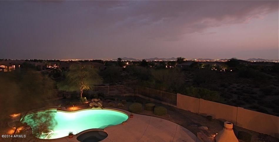7929 East Chama Road Scottsdale, AZ 85255 - Photo 26 of 30 View To South-Twilight