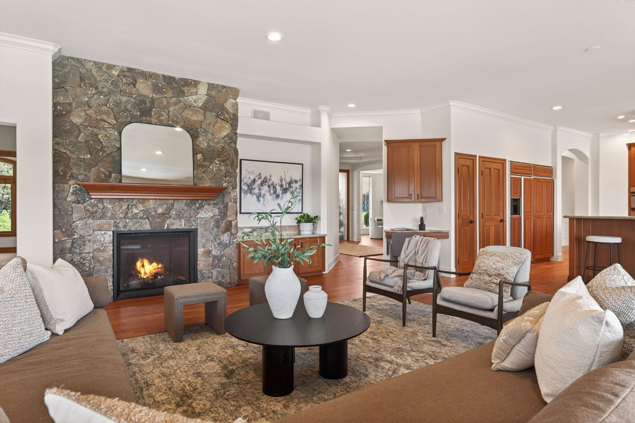 20180 Winston Loop Bend, OR 97703 - Photo 11 of 59 a living room with furniture and a fireplace