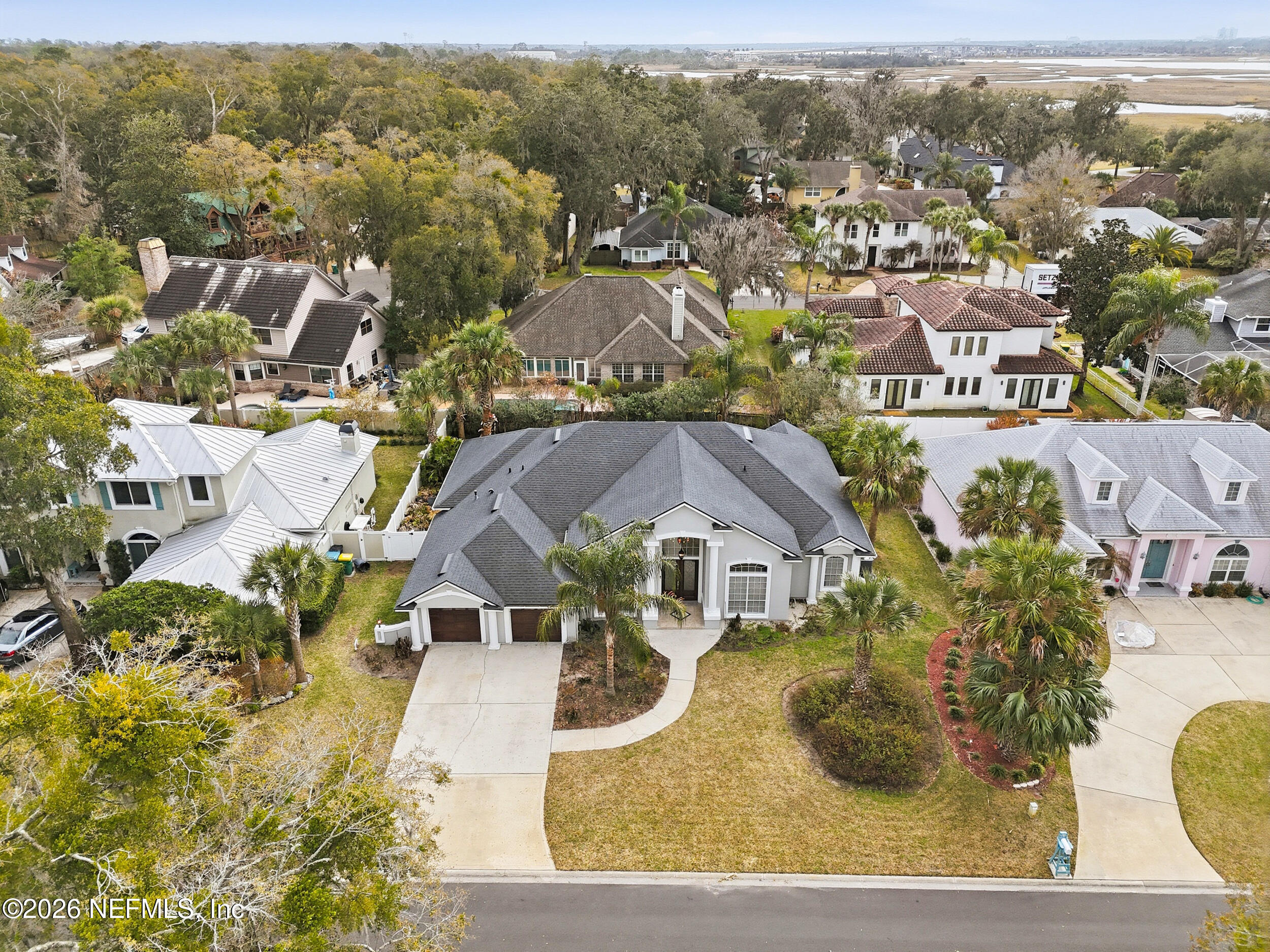 40 Tallwood Road Jacksonville Beach, FL 32250 - Photo 67 of 75 an aerial view of residential houses with outdoor space