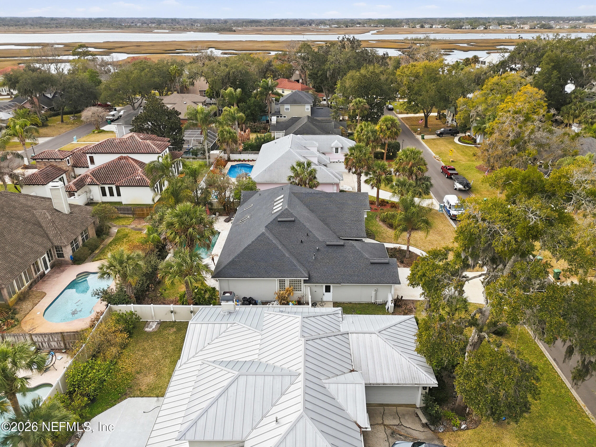 40 Tallwood Road Jacksonville Beach, FL 32250 - Photo 68 of 75 an aerial view of residential houses with outdoor space