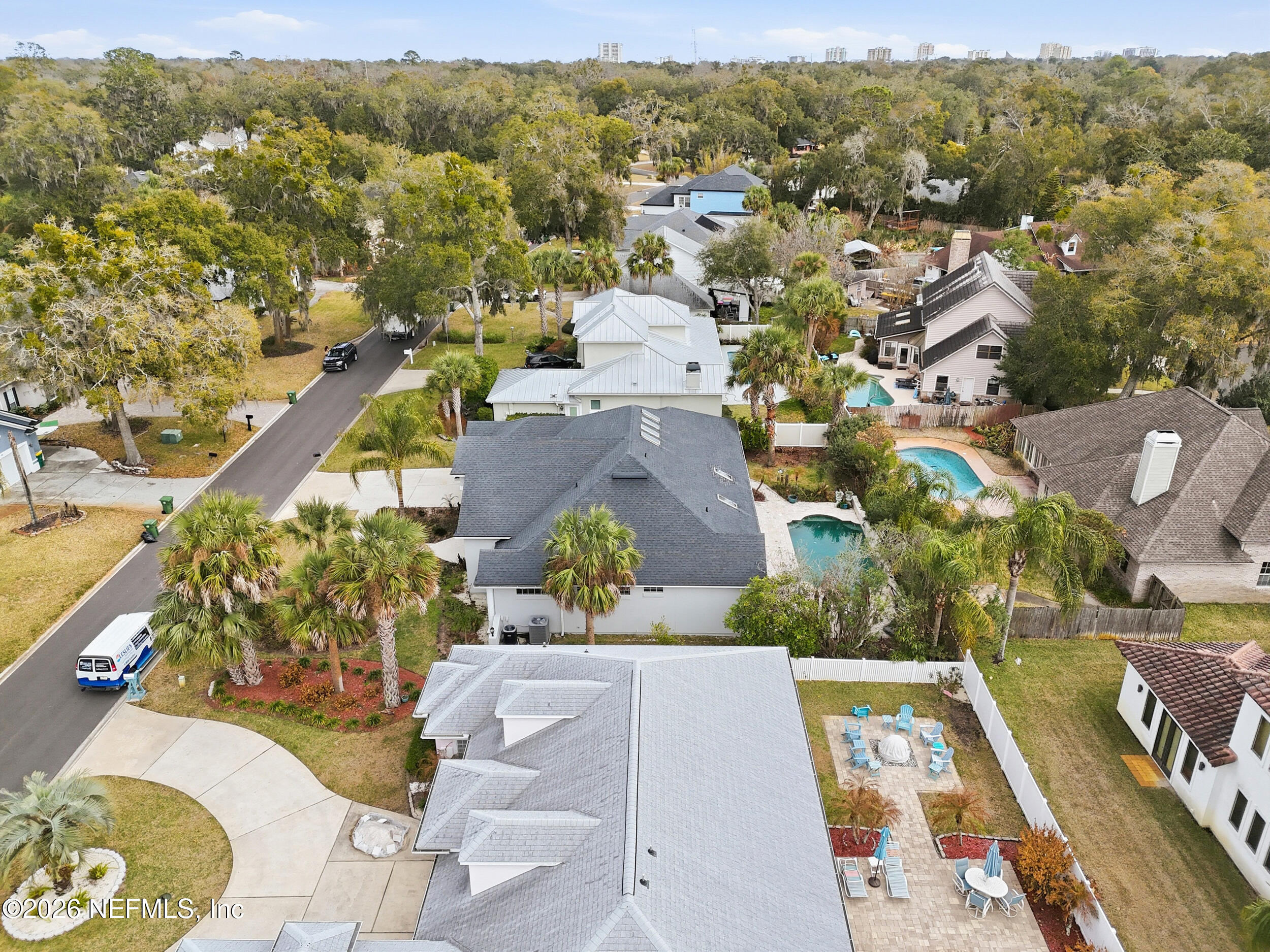 40 Tallwood Road Jacksonville Beach, FL 32250 - Photo 70 of 75 an aerial view of residential houses with outdoor space
