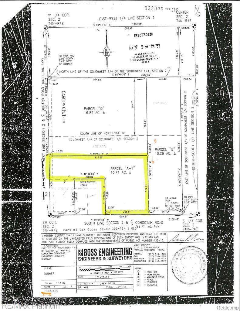 Par A Par A Durand Road Howell, MI 48855 - Photo 2 of 13 8.49 ACRES---FRONTAGE ON TWO ROADS