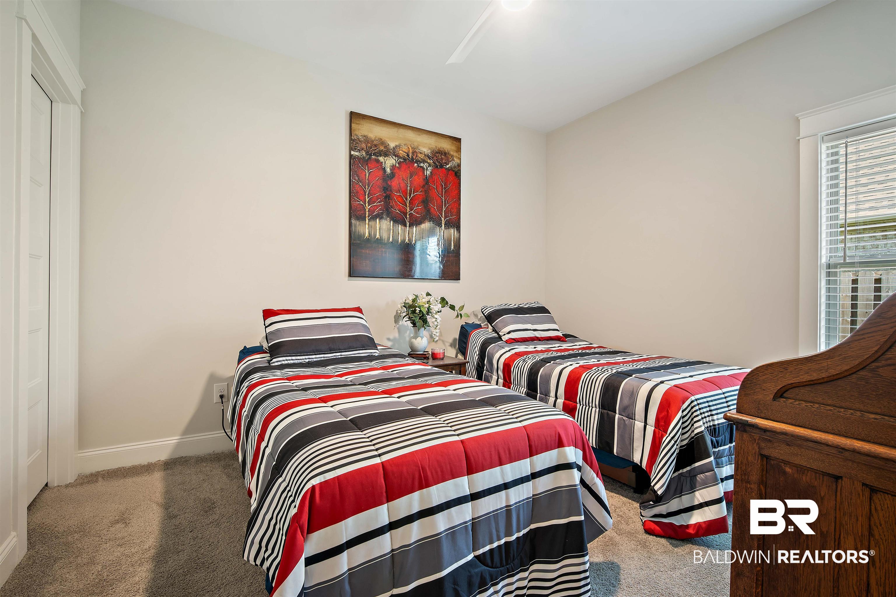 969 Charleston Loop Fairhope, AL 36532 - Photo 20 of 30 Bedroom with ceiling fan and carpet